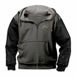 "Freedom Rider" Men's Hooded Biker Jacket NWT